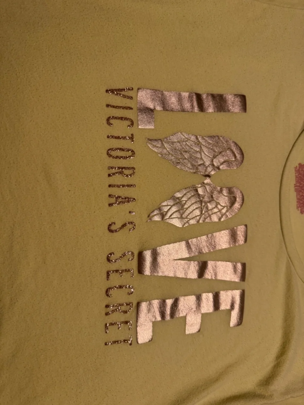 Victoria's Secret Lime Yellow & Pink Logo Nightgown Set - Picture 2 of 5